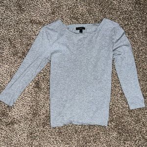 Gray J Crew Criss Cross Back T shirt x small